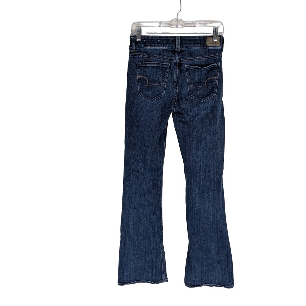 American Eagle Hi-Rise Artist Flare Jeans Womens 4 Regular Dark Wash - Picture 6 of 12